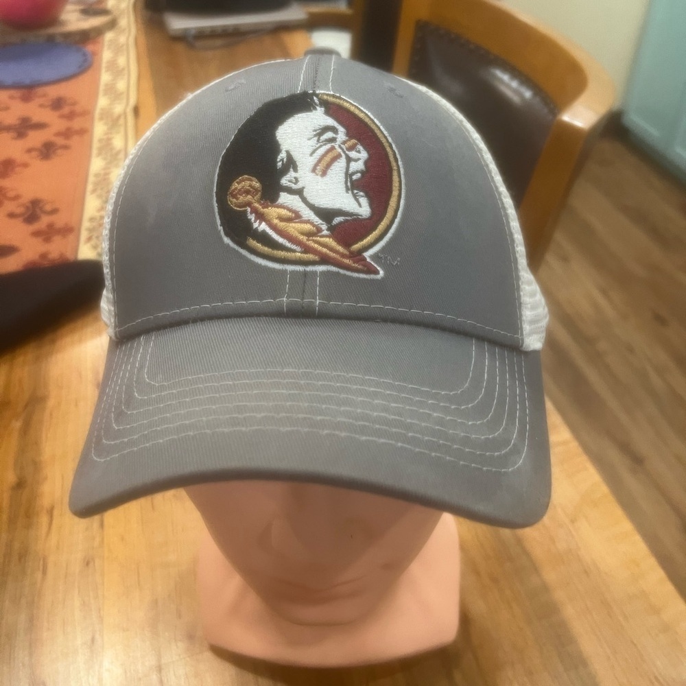 Gray and White Cap
